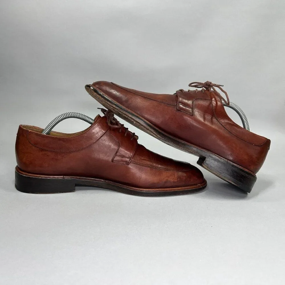 Mezlan Derby Men's Fiore Brown Leather Oxford Lace Up Split Toe Dress‎ Shoes
